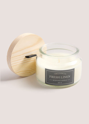 Fresh Linen Scented Candles (200g) Black M698381