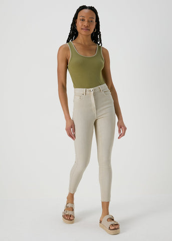 Ecru Ankle Grazer Skinny Jeans  F511446