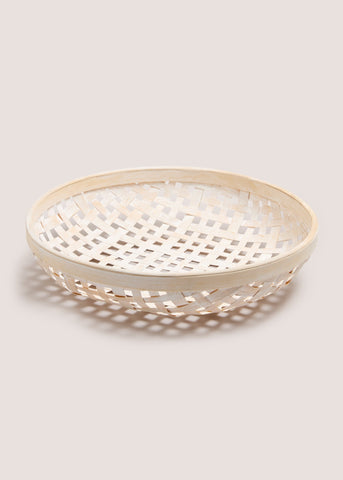 Natural Large Bamboo Tray (7cm x 25cm x 25cm) M698412