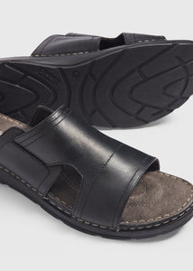 Leather H Sandal Black M212752