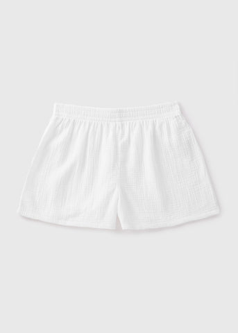DBL CLOTH BEACH SHORT WHITE F511980