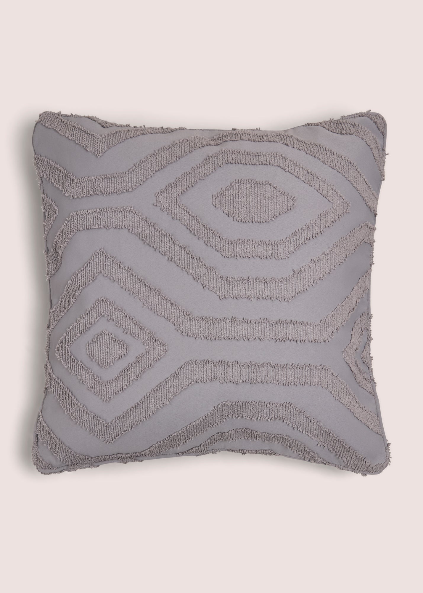 Grey Geo Tufted Cushion (43cm x 43cm) M494098