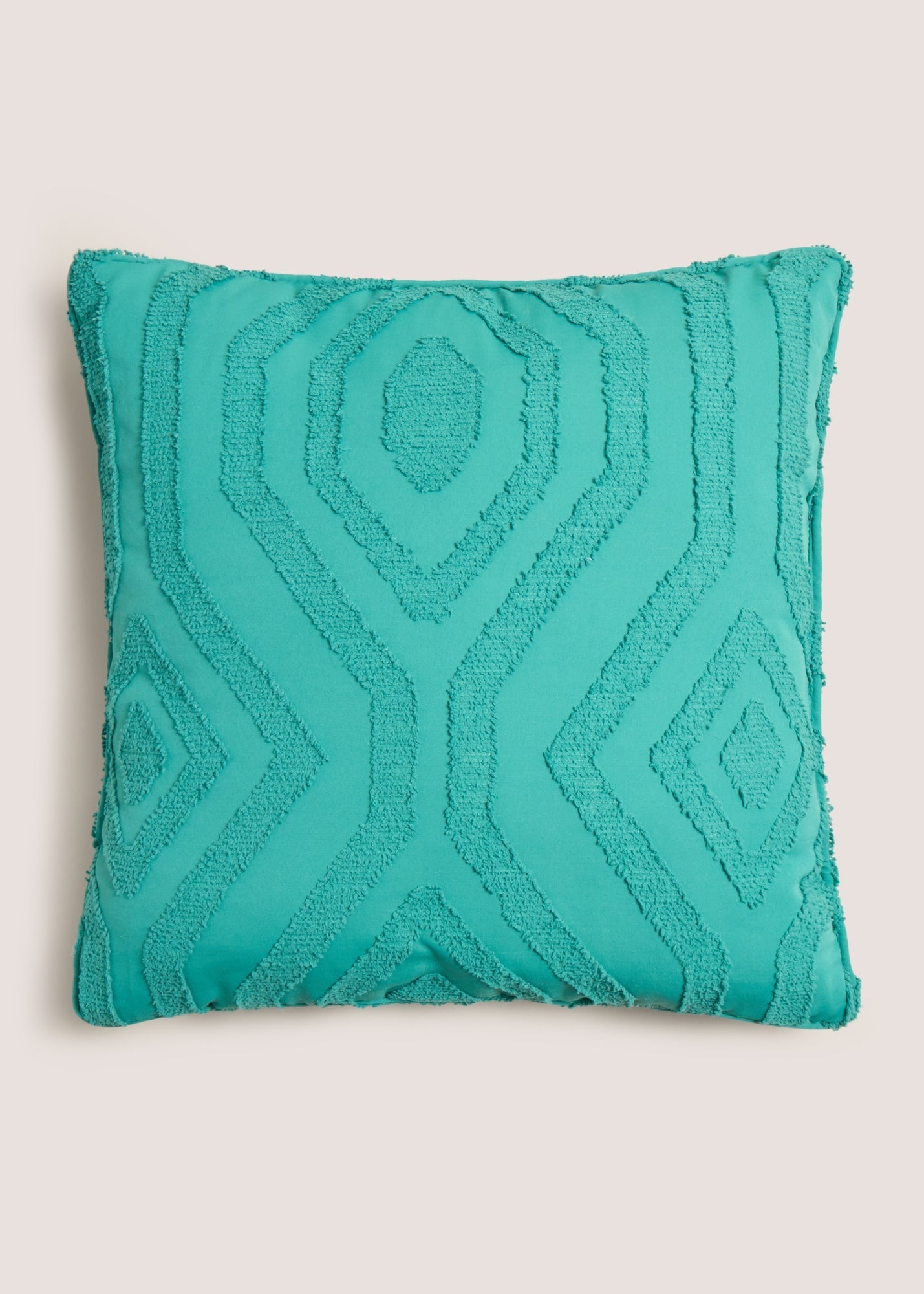 Blue Geometric Pattern Cushion (43cmx43cm) Teal M494107