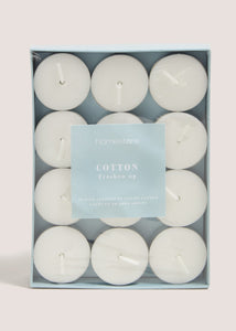 24 Pack Cotton Tealights Blue M698479
