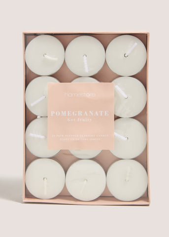 24 Pack Pomegranate Fragrance Tealights Pink M698890