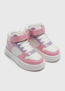 Girls White High Top Shoes (Younger 4-12)  C303607