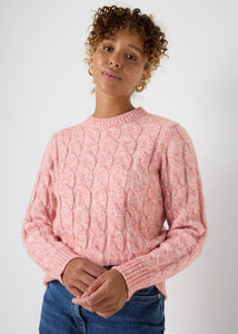 Pink Cable Knit Jumper  F275459