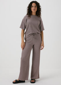 Taupe Textured Co Ord Trousers  F512239