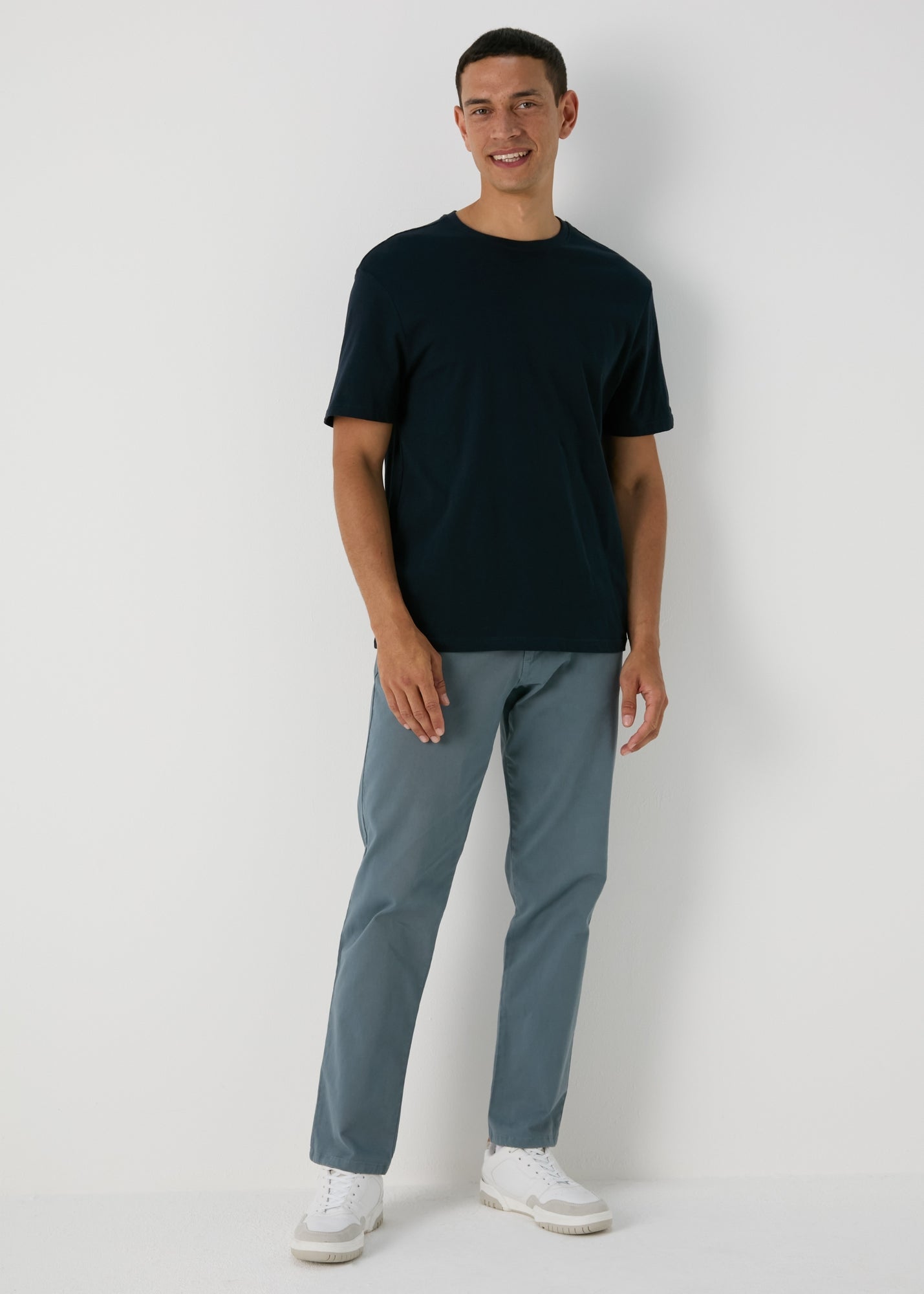 Blue Straight Fit Chinos  M293432