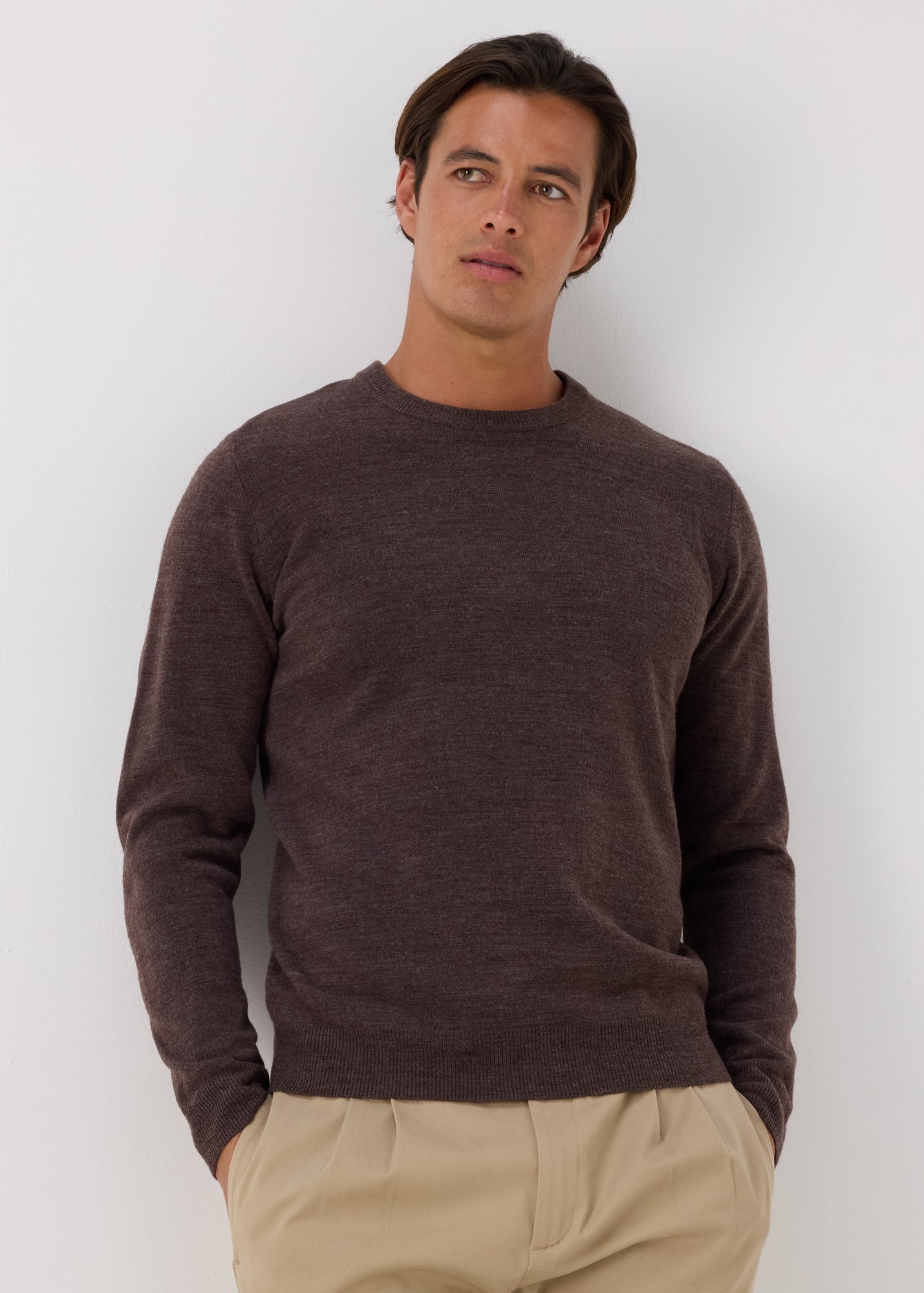 Brown Soft Touch Crewneck Jumper  M207083