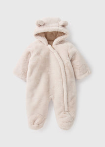 Baby Cream Faux Fur Snowsuit (Newborn-18mths)  C320969