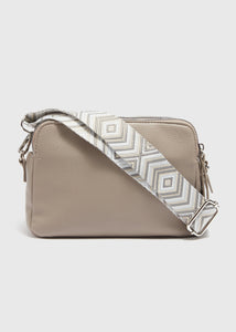 Taupe Compartment Cross Body Bag  F441832