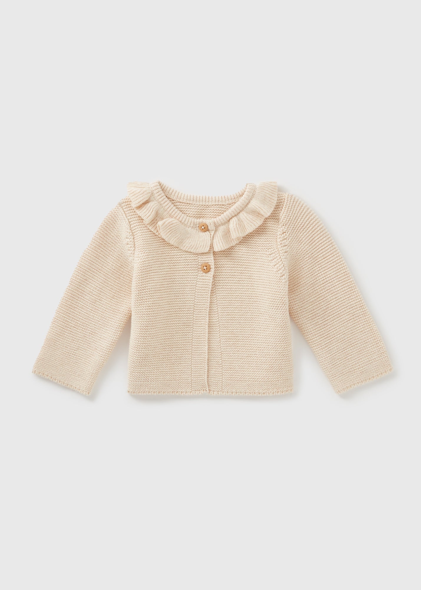 Baby Beige Frill Knitted Cardigan (Newborn-23mths)  C320974