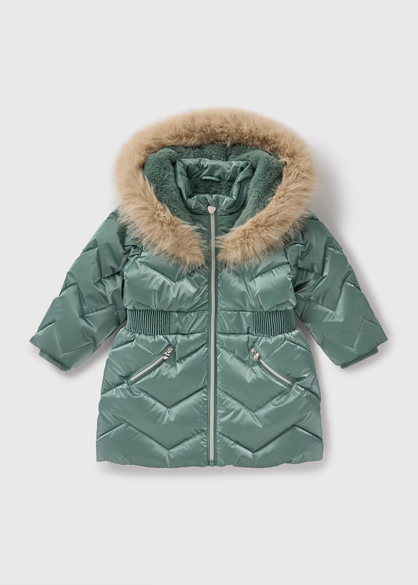 Girls Teal Padded Coat (1-7yrs)  C303668