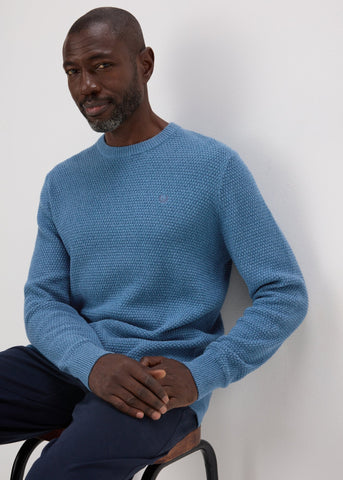 Lincoln Blue Crew Neck Knit Jumper  M293449