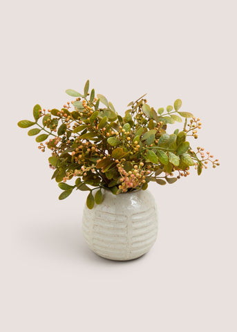 Green Shrub in Cream Vase (20cmx20cmx34cm) M698611