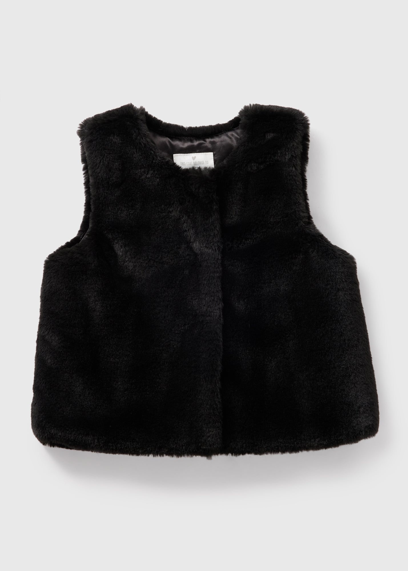 Girls Black Fur Gilet (1-7yrs)  C303676