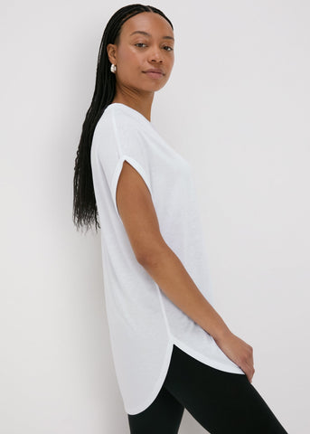 White Longline T-Shirt  F467010