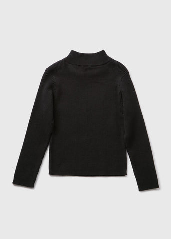 Girls Black Roll Neck Jumper (7-15yrs)  G324853