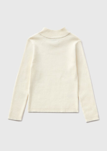 Girls Cream Roll Neck Jumper (7-15yrs)  G324855