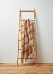 Orange Checked Throw (130cm x 150cm) M494138