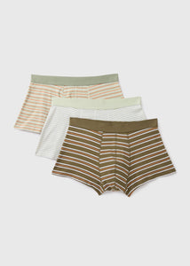 3 Pack Green Stripe Hipsters  M212899