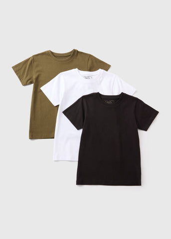 3 Pack Boys Multicolour T-Shirts (7-15yrs)  B157973