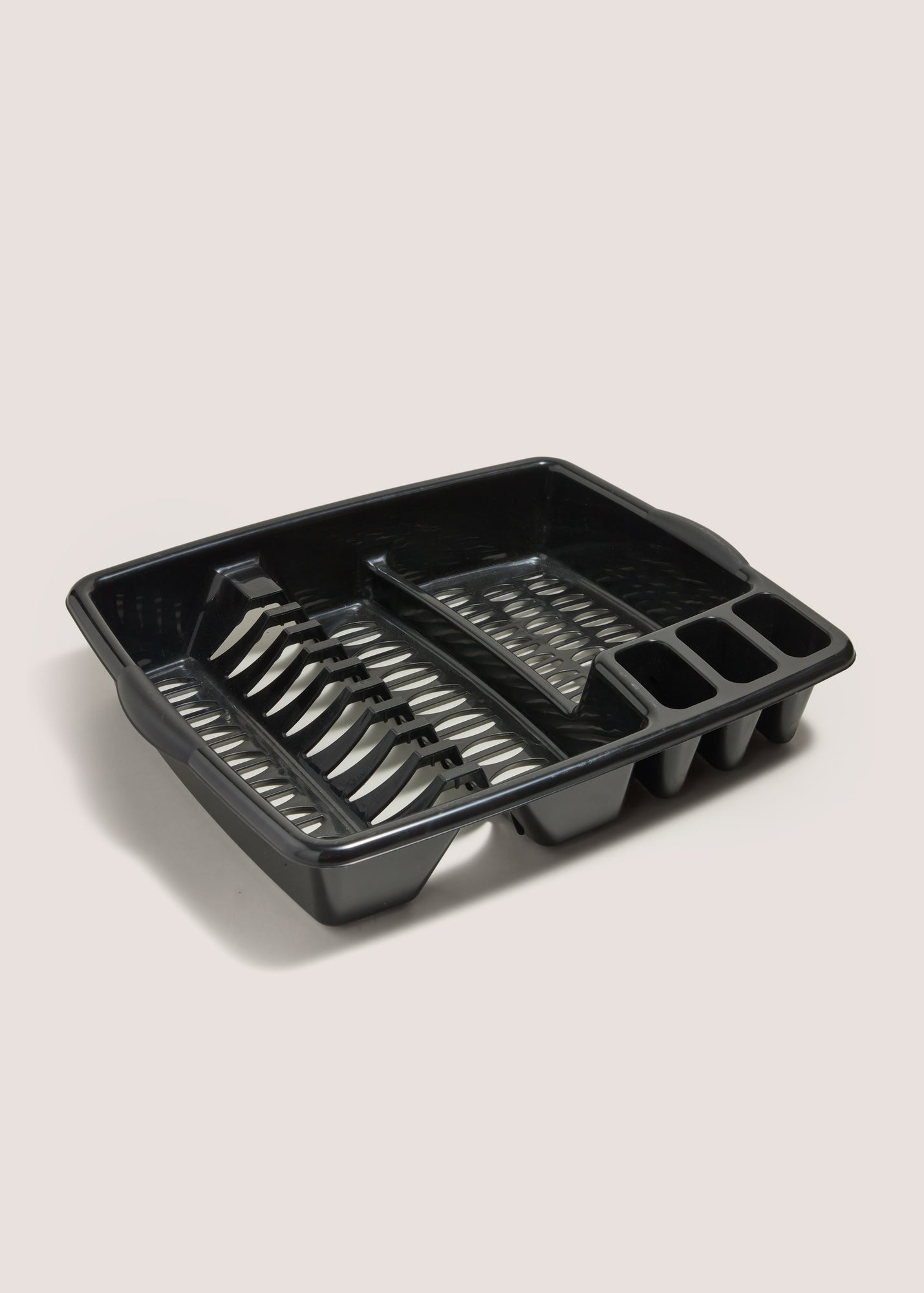 Black Plastic Dish Drainer (46cm x 37cm x 9cm) M485100