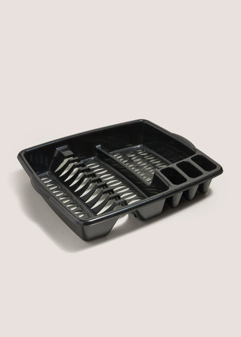 Black Plastic Dish Drainer (46cm x 37cm x 9cm) M485100
