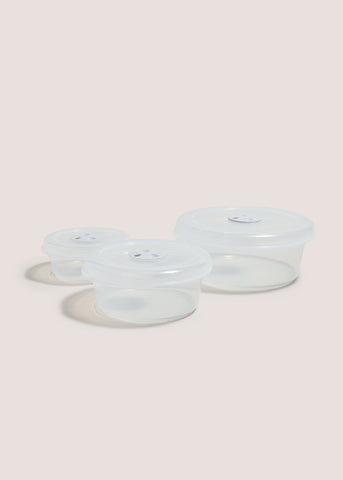 3 Pack Clear Microwave Containers M485128