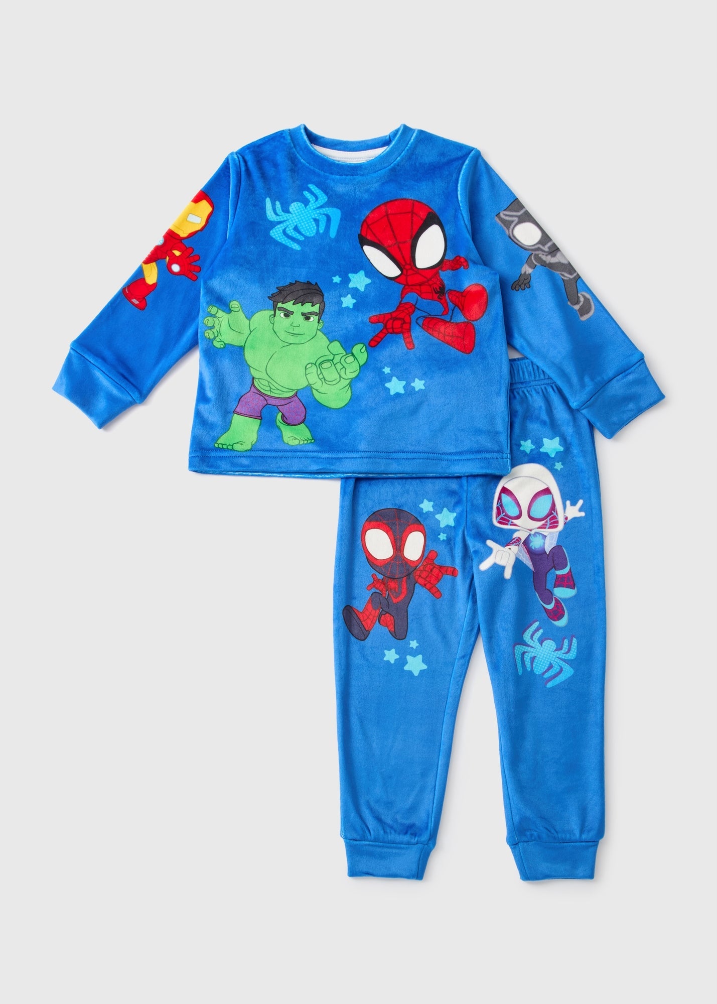 Marvel Kids Blue Spidey & Friends Fleece Twosie (1-7yrs)  C294520