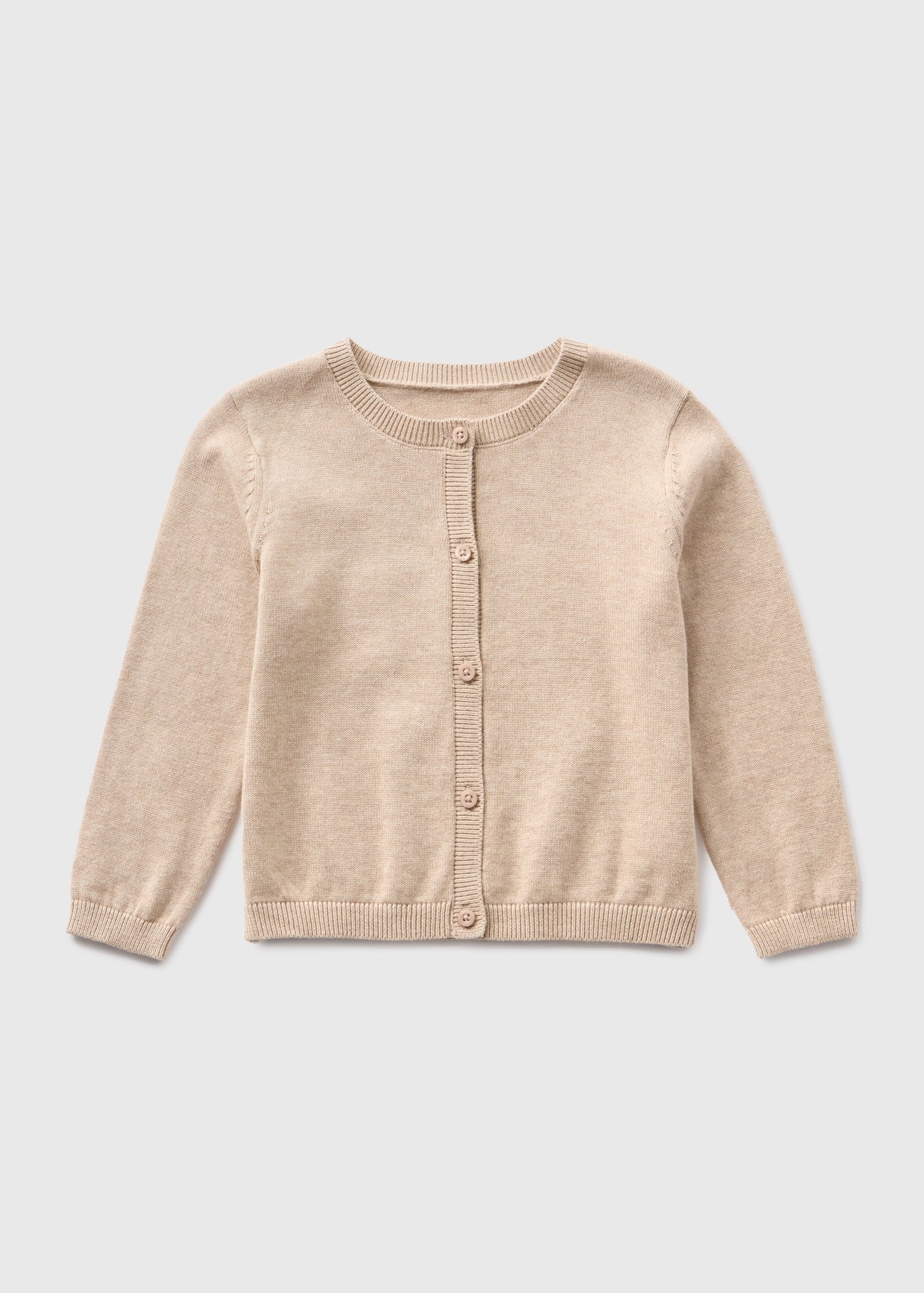 Girls Oatmeal Lightweight Cardigan (1-7yrs)  C251603