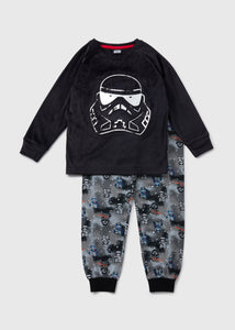 Star Wars Boys Black Embossed Pyjama Set (4-14yrs)  C294532