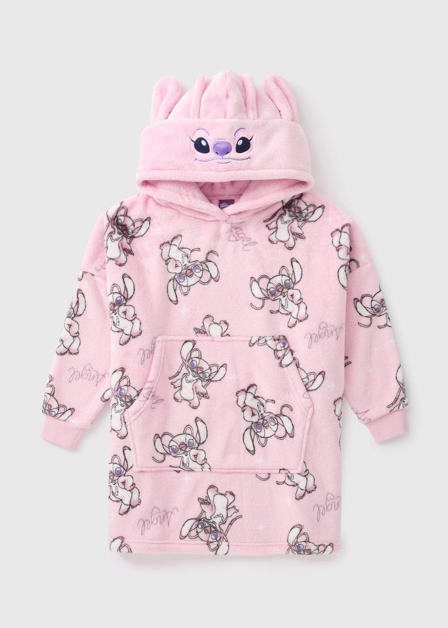 Stitch Girls Pink Angel Snuggle Hoodie (7-15yrs)  C294543