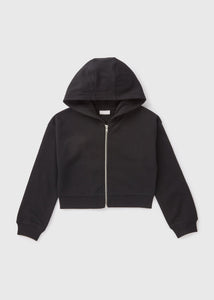 Girls Black Zip Up Hoodie (7-15yrs)  G324865