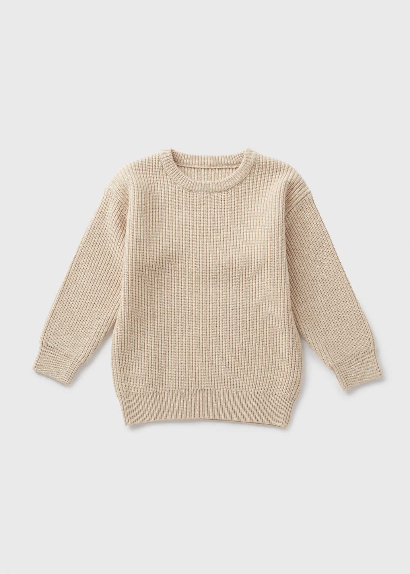 Boys Oatmeal Knitted Jumper (1-7yrs)  B369195