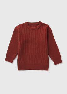 Boys Rust Knitted Jumper (1-7yrs)  B369198