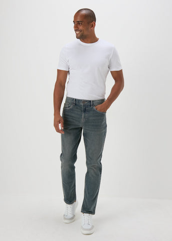 Grey Blue Denim Slim Fit Jeans  M212938