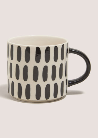 Monochrome Dash Mug (12.3x9x8.3cm) Cream M485171