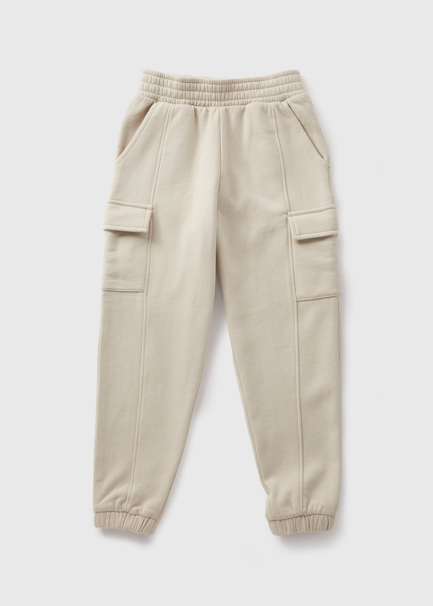 Girls Cream Cargo Jogging Bottoms (7-15yrs)  G403048