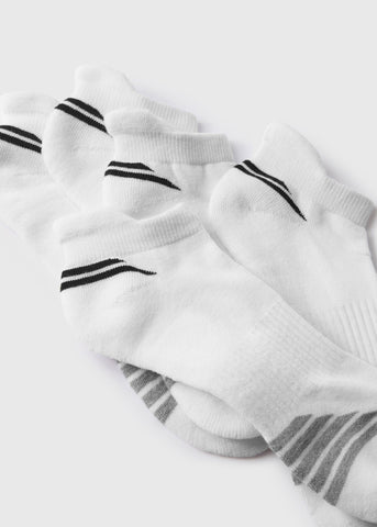 5 Pack White Trainer Socks  M212971