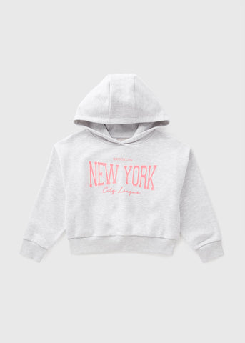 Girls Grey New York Hoodie (7-15yrs)  G324940