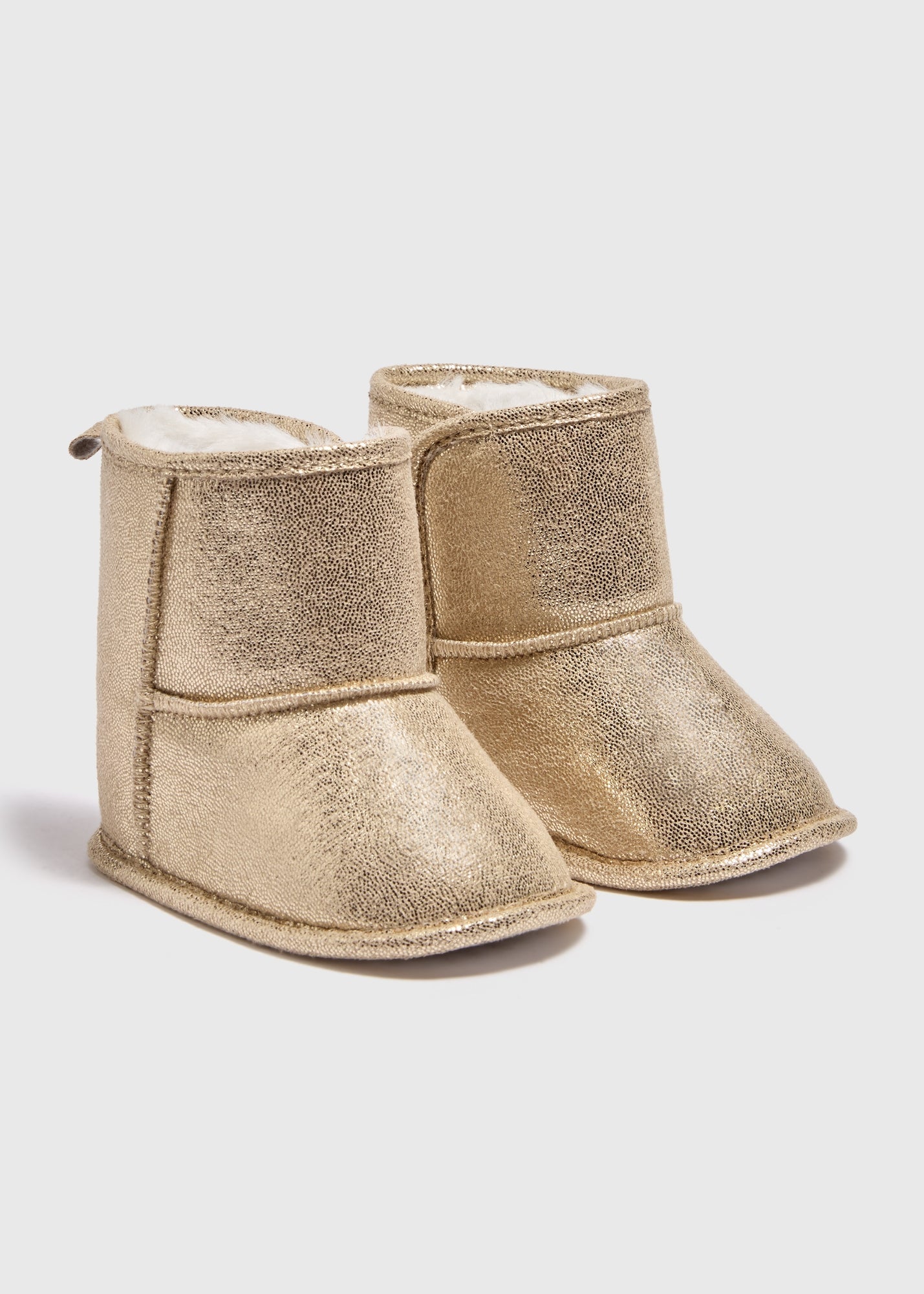 Baby Gold Soft Sole Snug Boots (Newborn-18mths)  C303771