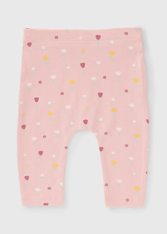 Baby Pink Floral Leggings (Newborn-23mths)  C321031