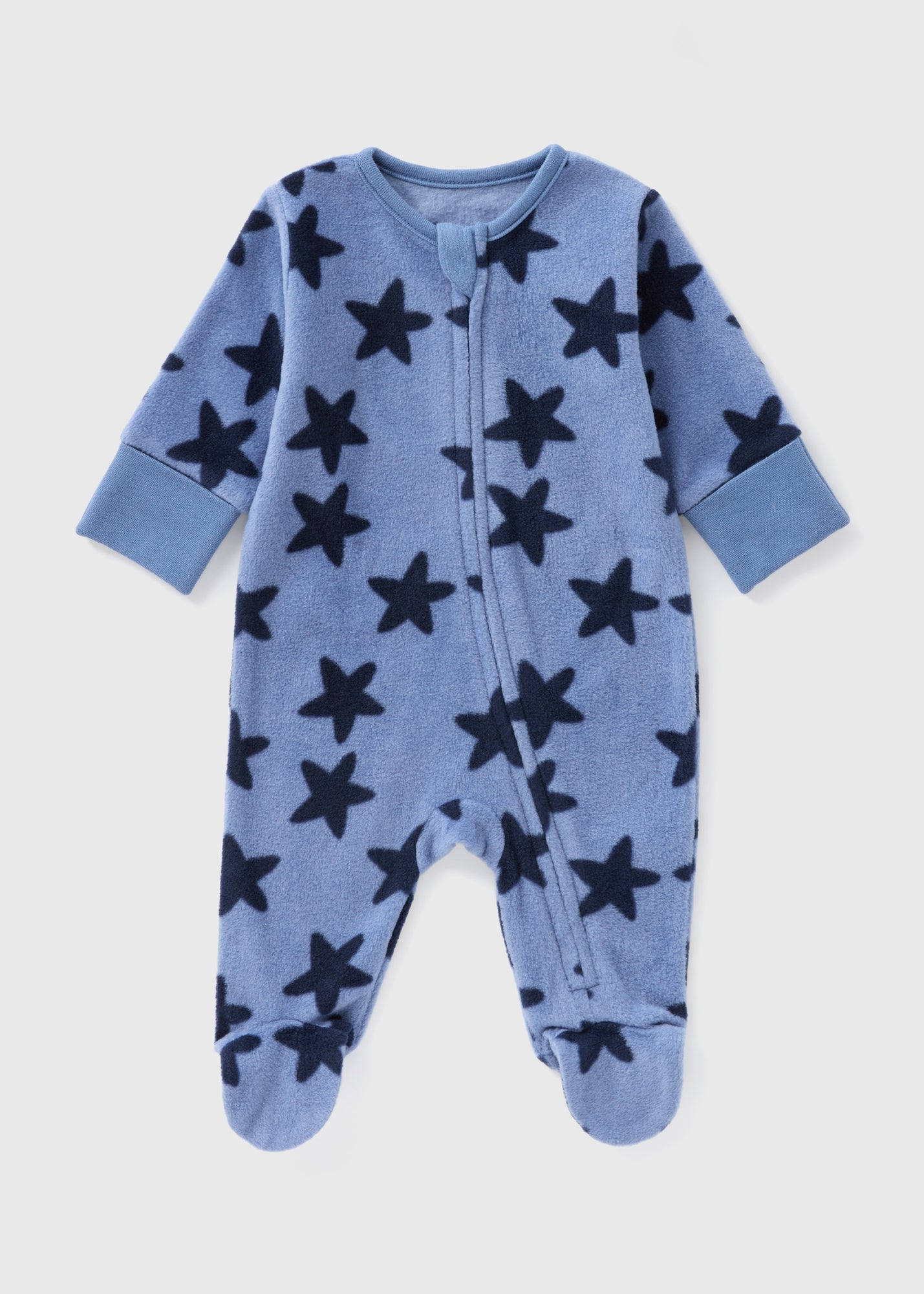 Baby Blue Star Fleece Sleepsuit (Newborn-18mths)  C136294