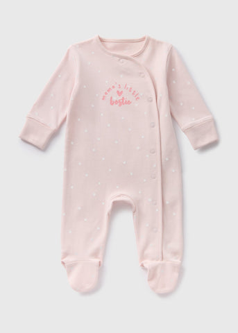 Baby Pink Mama's Little Bestie Sleepsuit (Newborn-18mths)  C136366