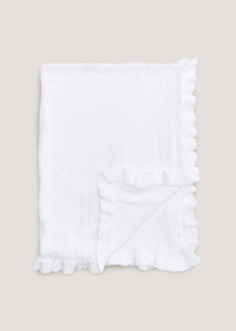 Baby White Frill Edge Shawl  C136378