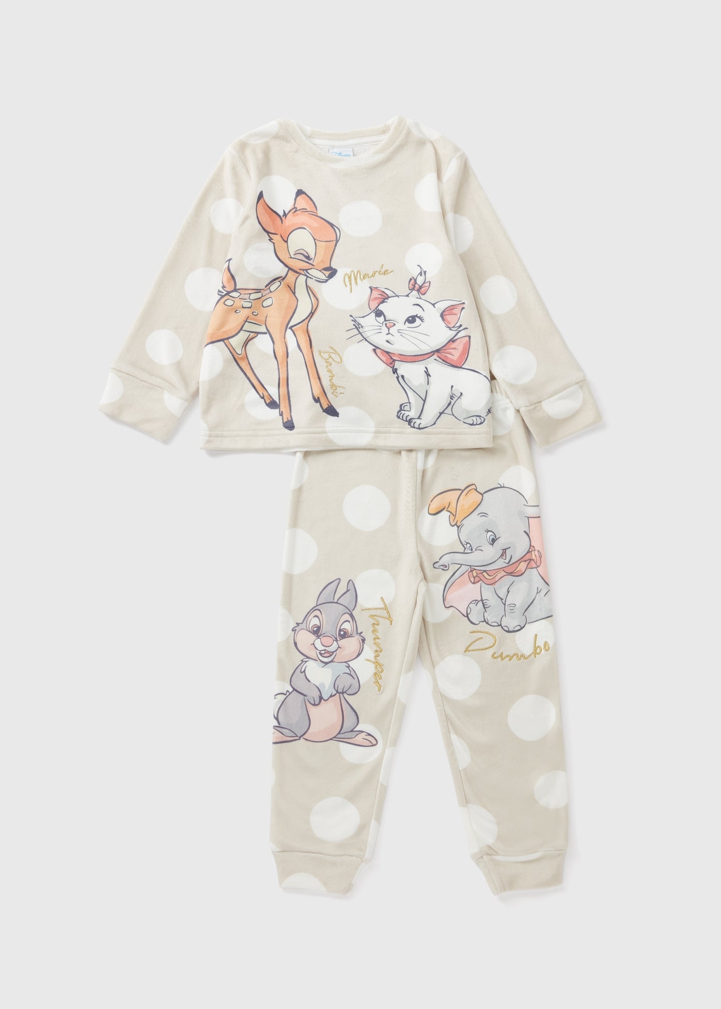 Disney Girls Cream Twosie Fleece Pyjama Set (9mths-7yrs)  C294629