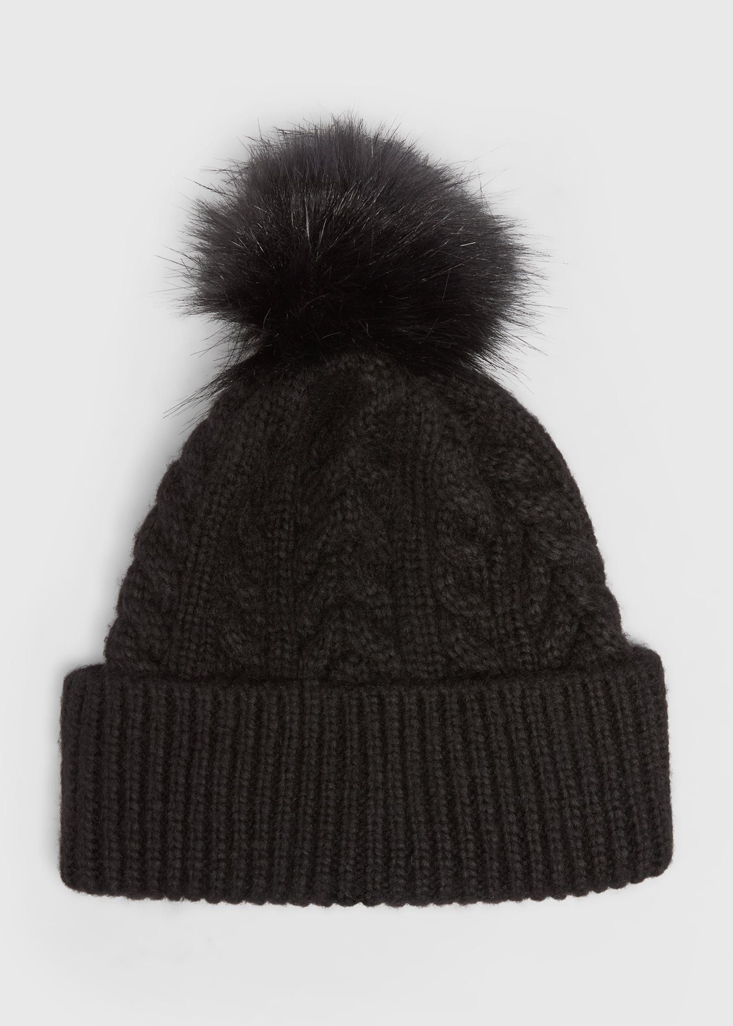 Black Cable Beanie  F441854