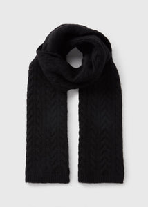 Black Cable Knit Scarf  F441860